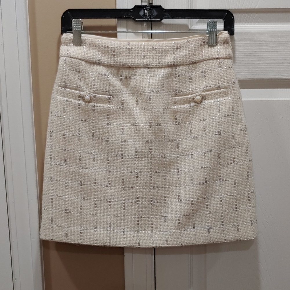 Revolve Elegant Cream Skirt